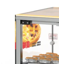 Commercial Countertop 3-Tier Glass Egg Tart Warmer Display Cabinet