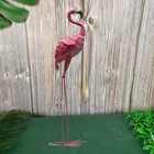 Metal Iron Pink Flamingo Animal Statue Decor Flamingo Birds Statues For Sale