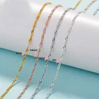 Sterling Silver 100% Real 925 Sterling Silver Water Wave Necklace
