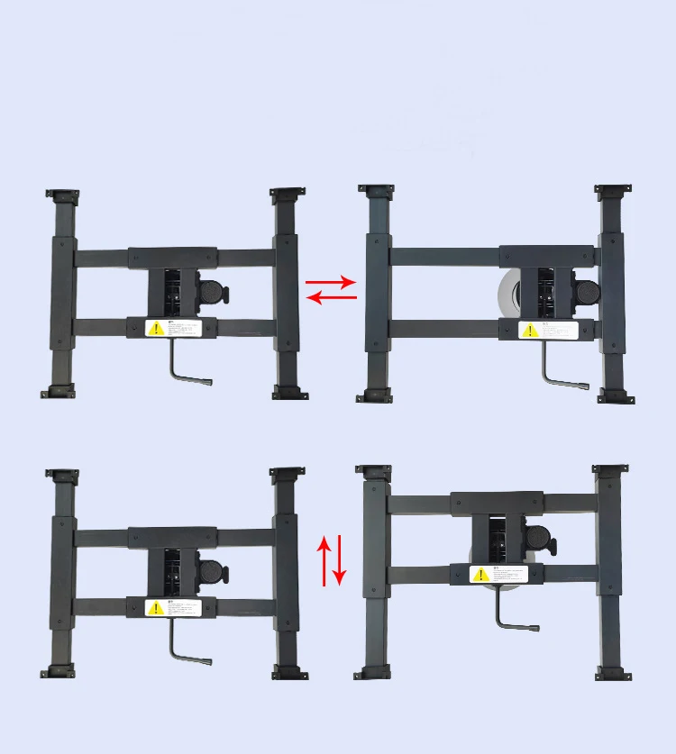 RV Table Leg Aluminum Pneumatic Lifting Desk Leg with Sliding Frame & Rotating Base Plate for Boat Marine Trailer Caravan