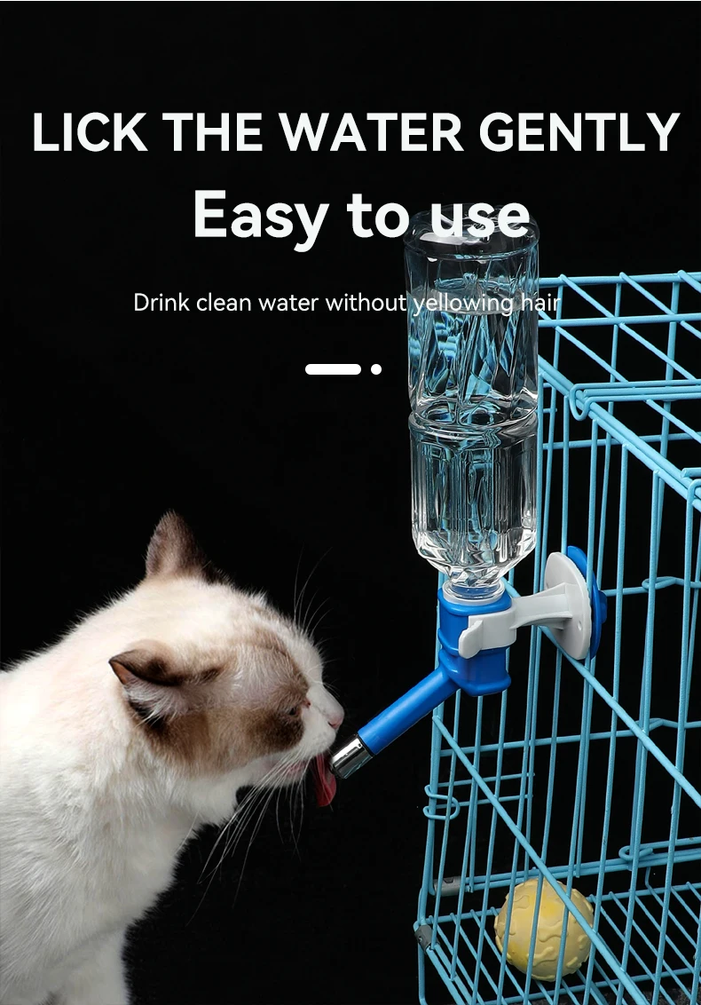 CUSTOM Plastic Hanging Style Dog Water Nozzle Dog Water Dispenser Pet Drinking Fountain on Cage details