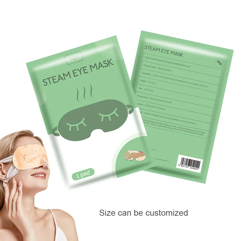 Wholesale Disposable Heated Eye Warmer Steam Eye Mask Memory Foam Cotton for Home Use Sleep Light Blocking Eye Protection Patch