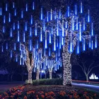 Outdoor LED Meteor Shower Light Solar Meteor Shower Light Festival Garden Decoration Hanging Tree Light