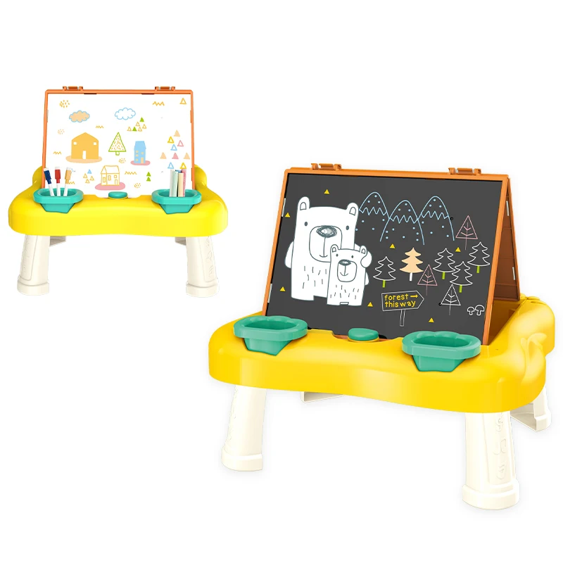 Double side drawing board table game learning toys for kids early educational