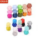 Hexagon Beads Silicone Hexagon Bead Hot Selling Hexagon Safe Chewing Teether Silicone Teething Beads