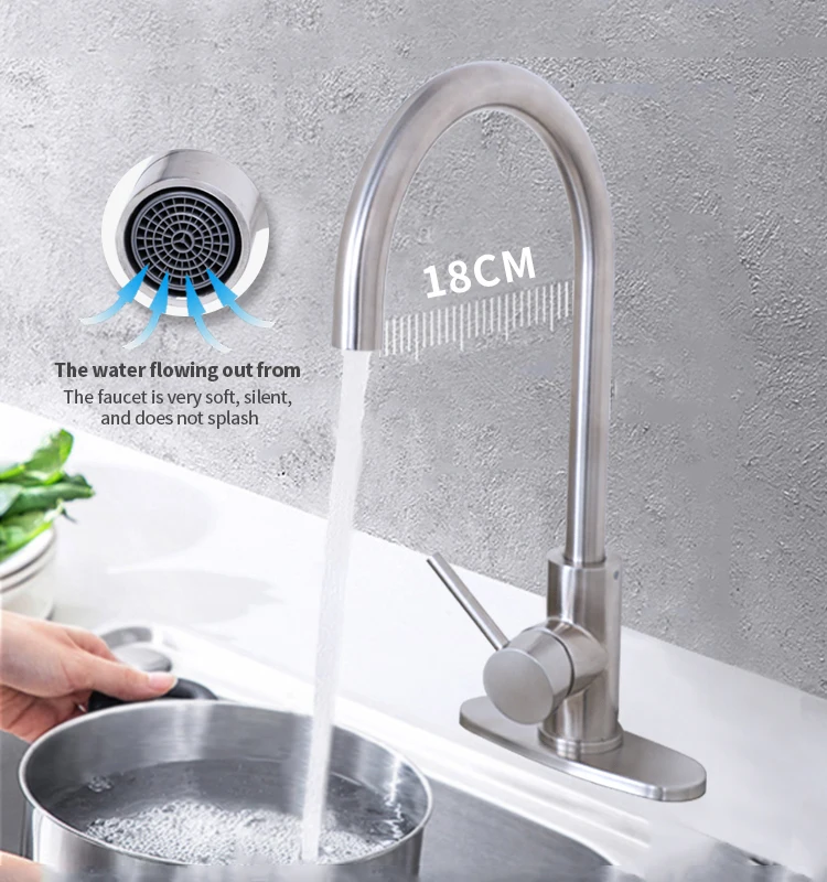 3 Years Warranty Water Tap 304SS Kitchen Faucet Stainless Steel Kitchen Faucet 2021