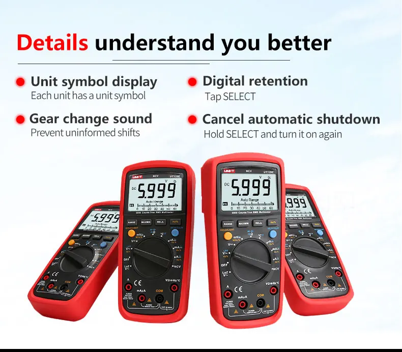 Uni T Ut139s Handheld True Rms Automatic Range Pv Tester Digital