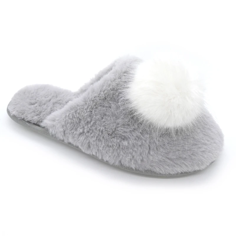 Fashionable soft TPR sole Indoor shoes Winter Fluffy Fuzzy Plush sandal for Women Lady home Slippers
