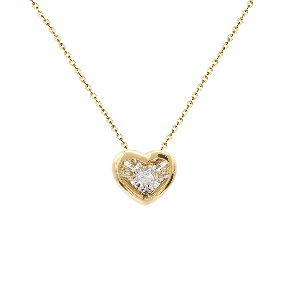 goldheart dancing diamond necklace