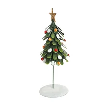 Pioneer Effort Metal Christmas Tree Table Decoration, Xmas Ornaments Small Size for Home Hecor