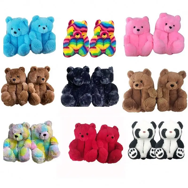 Teddy bear slippers wholesale vendors Clearance