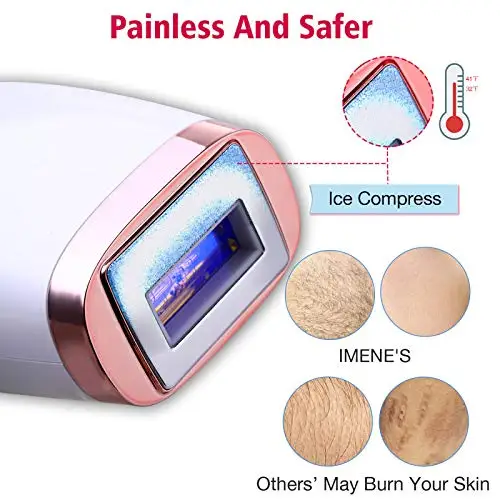 Mini IPL Home Use Ice Cooling Photoepilator for Legs Painless Laser Hair Removal with Skin Rejuvenation Acne Treatment