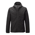 Sports Jacket Custom Sports Luxury European Polyester Waterproof Windproof Hoodie Black Super Soft Shell Jacket Men