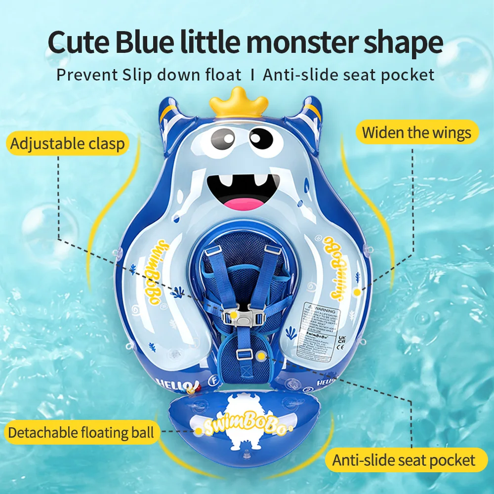 Swimbobo Baby Inflatable Floating Kids Swimming Floats Waist Trainer Child Swim Pool Water Toy Ring PVC Baby Float With Canopy