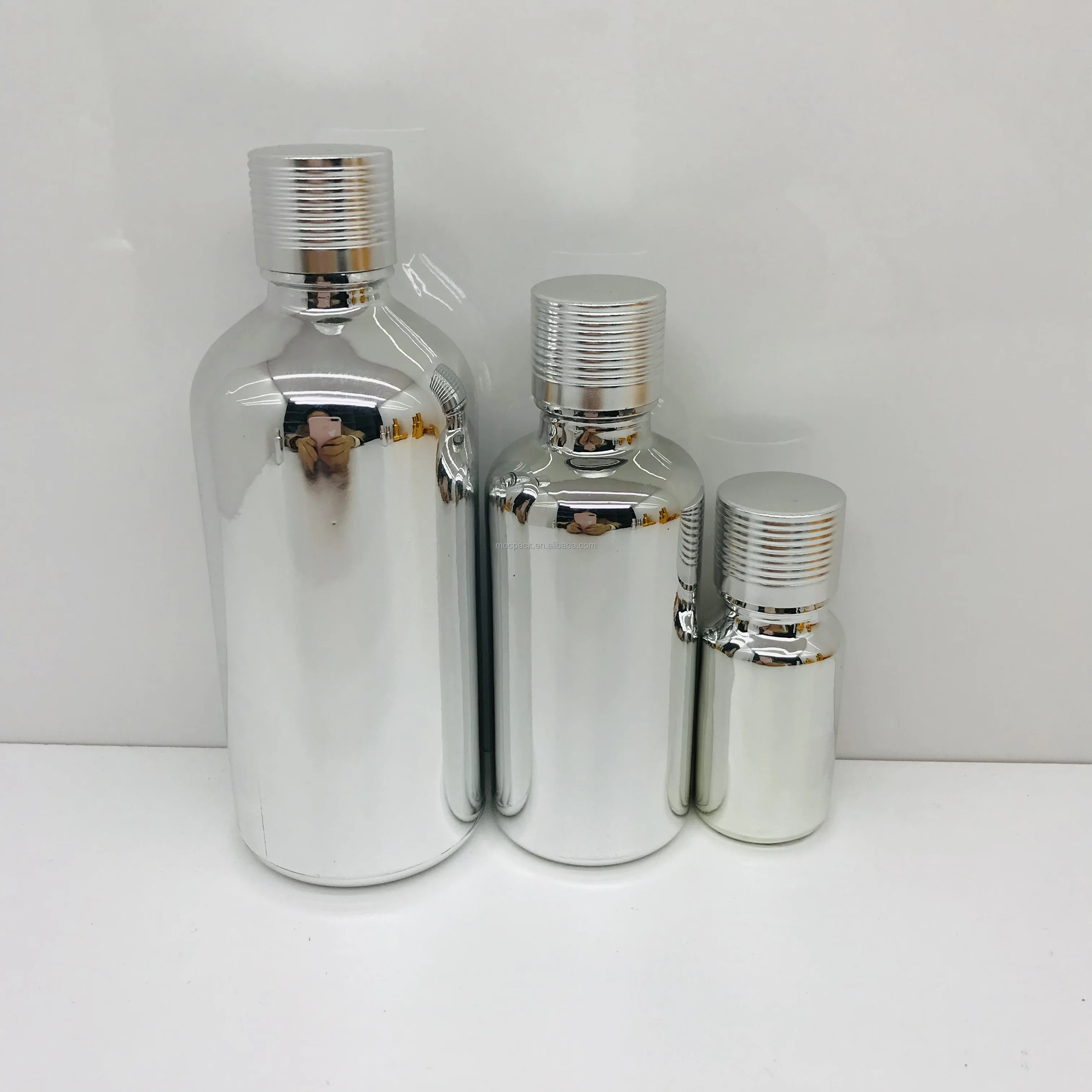 product electroplating silver glass essential oil bottle perfume bottle with orifice reducer 10ml 15ml 20ml 30ml 50ml 100ml-27