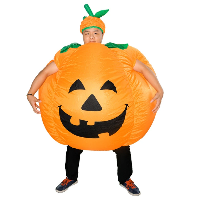 Halloween Pumpkin Mascot Costume Suit Adult Dress Cosplay Party Game Unisex Xmas 