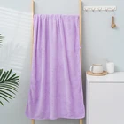 Bath Towel Soft Plain Color Magic Shower Coral Bath Towel