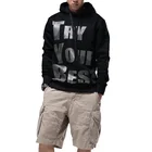 Black Men Manufacturer Custom Comfortable Gym Fleece Black Hoodies Men