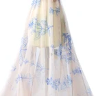 Fabric Highly Stretch Customizable Pattern Polyester Digital Tulle Printed Fabric For Dresses