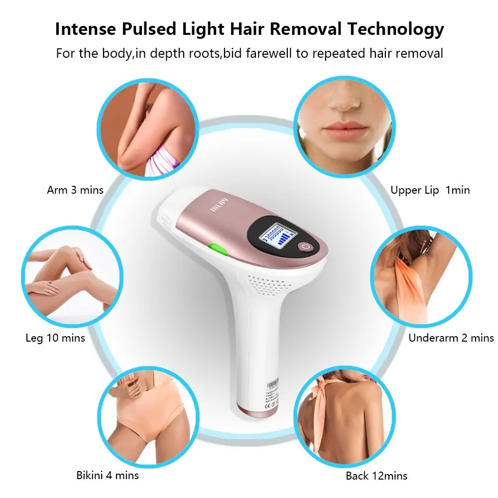 Mlay IPL Portable Home Use Laser Hair Removal Machine from China with US Plug for Face Skin Rejuvenation and Acne Treatment