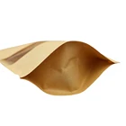 Pouch Food Food Zipper Bag Resealable Packaging Kraft Paper Stand Up Zip Lock Pouch For Food