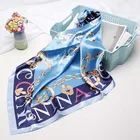 Silk Scarf European And American Sunscreen Shawls Silk Square Scarf Ladies In Stock Silk Scarf Shawl 90x90