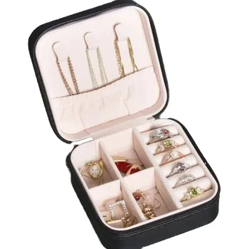 Wholesale Earrings Jewel Organizer Storage Case Portable Jewellery Velvet Box High Quality Jewelry Box
