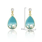 Studded Earrings Handmade Teardrop Shaped Bead Jewelry Personalized Diamond Studded Dangle Earrings 2021