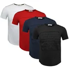 T Wholesale Quality Custom Logo Tshirts Cotton Emboss Tshirt Tee 3D Letters Patchwork O Neck Men T Shirt For Unisex