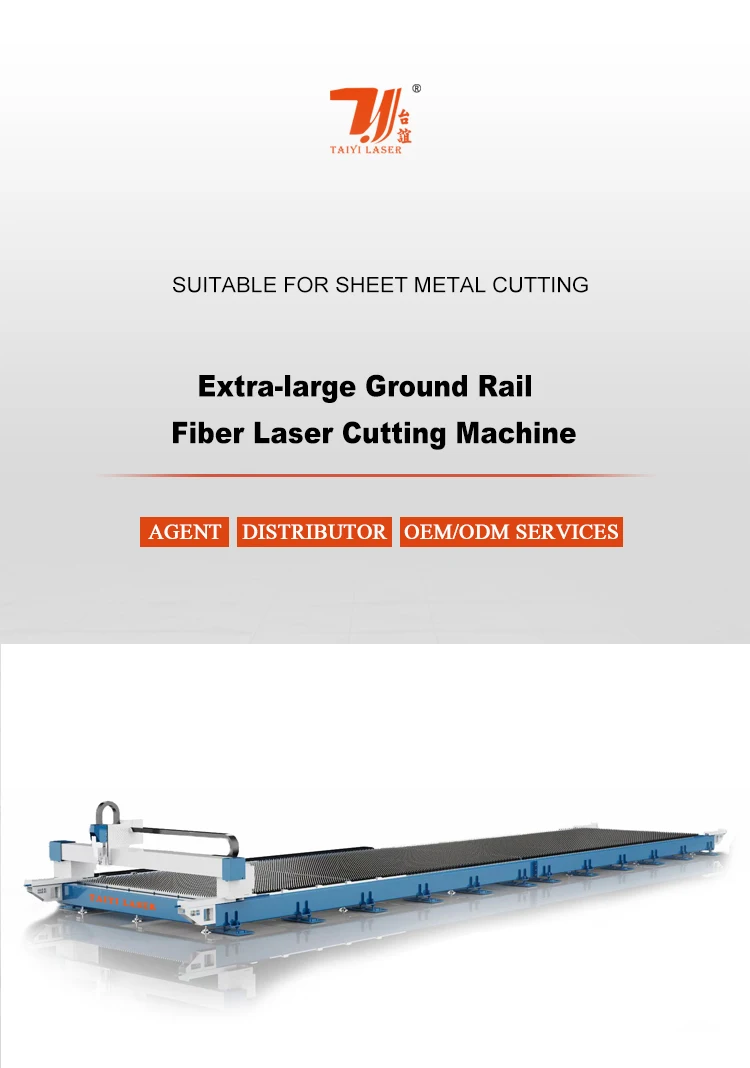 High Quality 12KW 20KW Extra-large Format Ground Rail Fiber Laser Cutting Machine for Metal CNC Lazer Cutter