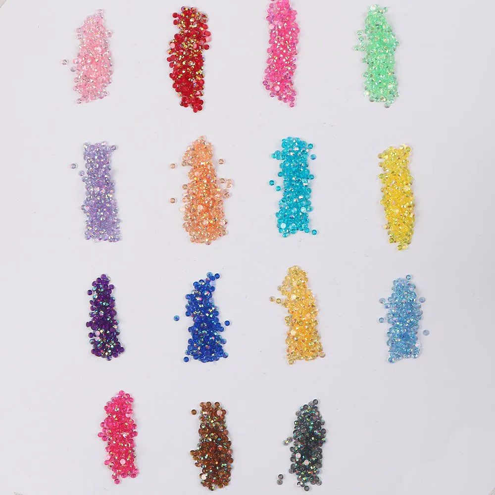 New Jelly Transparent AB Resin Rhinestones Wholesale Bulk Big Pack Flat  Back Rhinestone