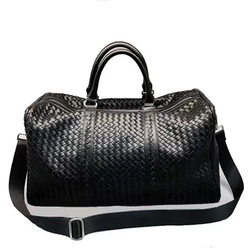 Wholesale New Design Large capacity Fashionable Portable Travel Woven Men Duffel Bag