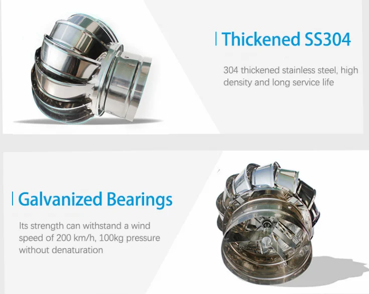 Roof Turbo Exhaust Fan, 400mm, 500mm, 800mm, 201Stainless - detail 18