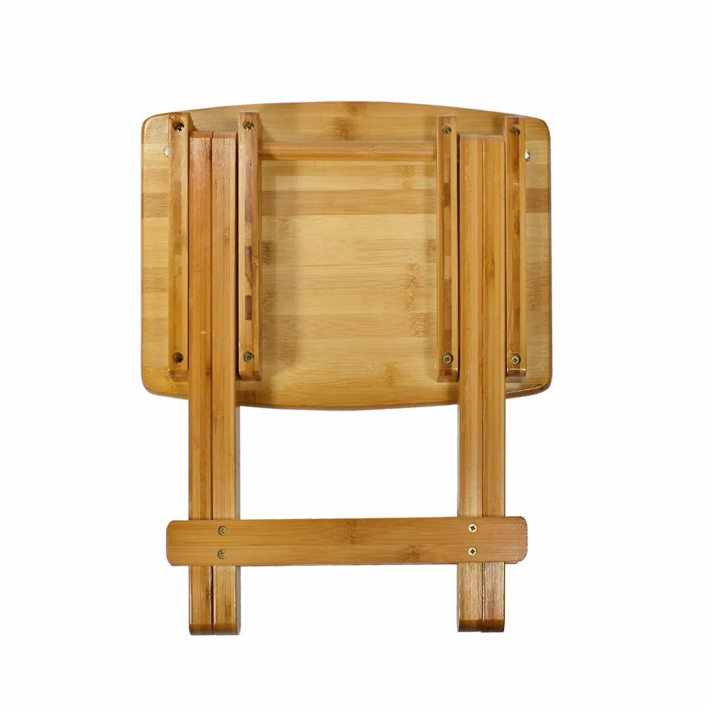 17 Inches Eco-friendly wood stool Shower Seat Bamboo Folding Bench