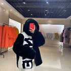Fox Fur Coat Hooded Manufacturers Wholesale European Style Winter Faux Fox Fur Coat With Hooded