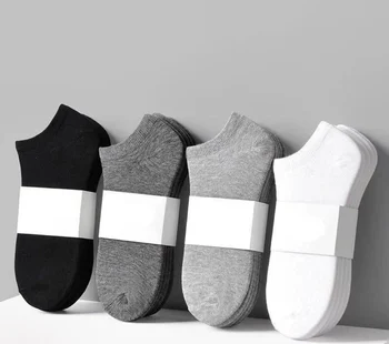 no show socks Men Women Unisex Plain Solid Color Black White Summer custom cotton Socks in Bulk from China Manufacturer