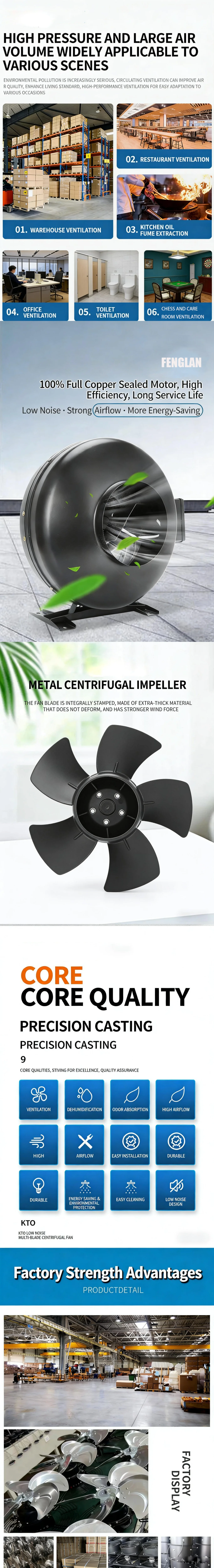 Circular Centrifugal Exhaust Fan, 220 V, Carbon Steel - detail 16