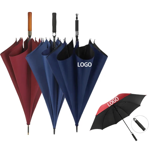 Best Quality Promotional Wholesale Luxury 27 Inch Auto Open Big Cheap WindProof Sunshade Golf Umbrella With Custom Logo