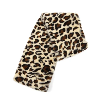wholesale polyester winter leopard knit infinity scarf