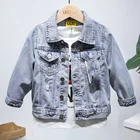 Kid Jeans Black For 2020 Spring And Autumn Kid Jeans Jacket Black Light Blue Denim Jacket For Children