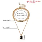 Necklace X00331 Bohemian 18K Gold Plated Luxury Women Crystals Healing Stones Necklace