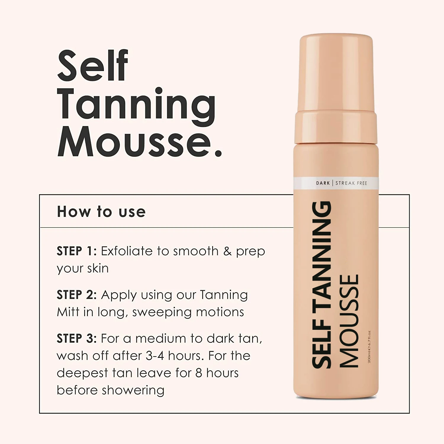 Dark Ultra Dark Self Tanning Foam Enriched With Nourishing Oils