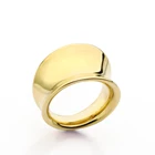 Jewellery Simple Smooth Brass Wire Ring Chunky Rings Women Jewellery Manufacturer Custom Design