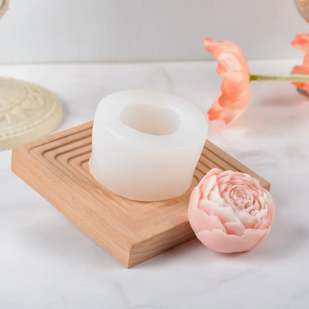 Handmade 3D Rose Flower Accessories Gypsum Scented Soap and Cake Tools Silicone Mold for Valentine's Day