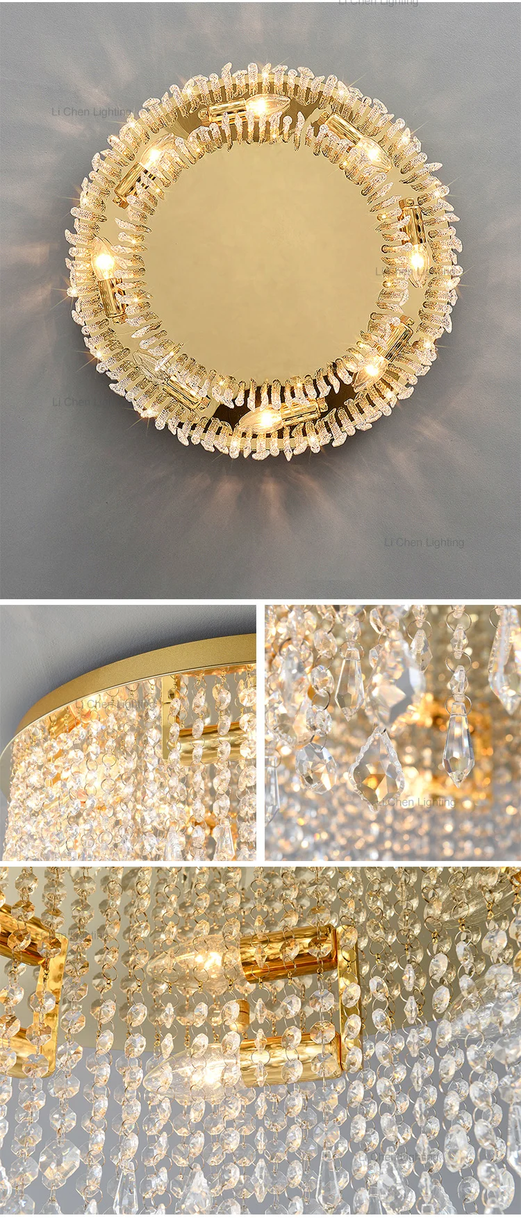 c0041 new design indoor decoration living room dining room modern led crystal ceiling lamp-2