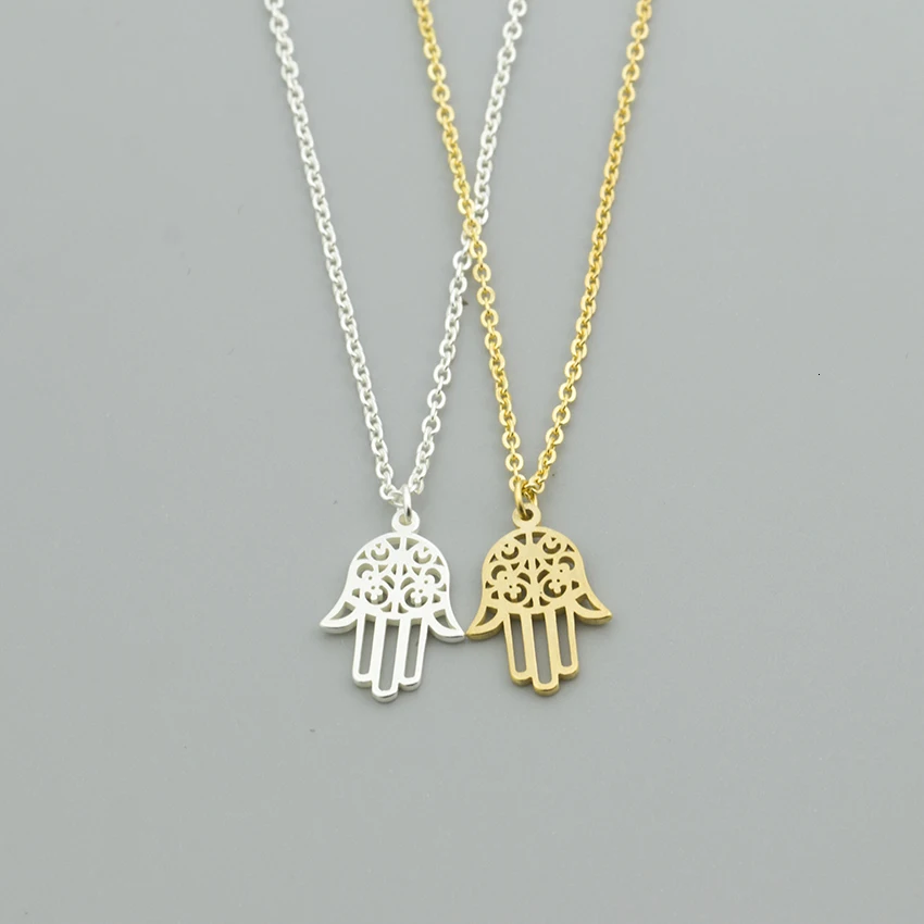 Arabic Soy Luna Hamsa Hand Pendant 
