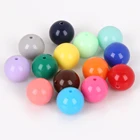 Plastic Beads DIY Green Purple Pink Blue Red Yellow Gold White Plastic Acrylic Round Beads Bulk