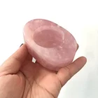 Rose Quartz Natural Hand-carved Unique Rose Quartz Crystal Candlestick Design For Home Decoration