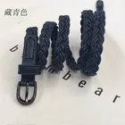 Belt Vintage Women Designer Belts Wholesale Pu Braided Belt Casual Vintage Pu Braided Thin Belt