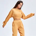 Wholesale 2021 Fall Winter Women Clothing Pullover Sports Suit For Workout Athletic Sportswear Leisure Suit